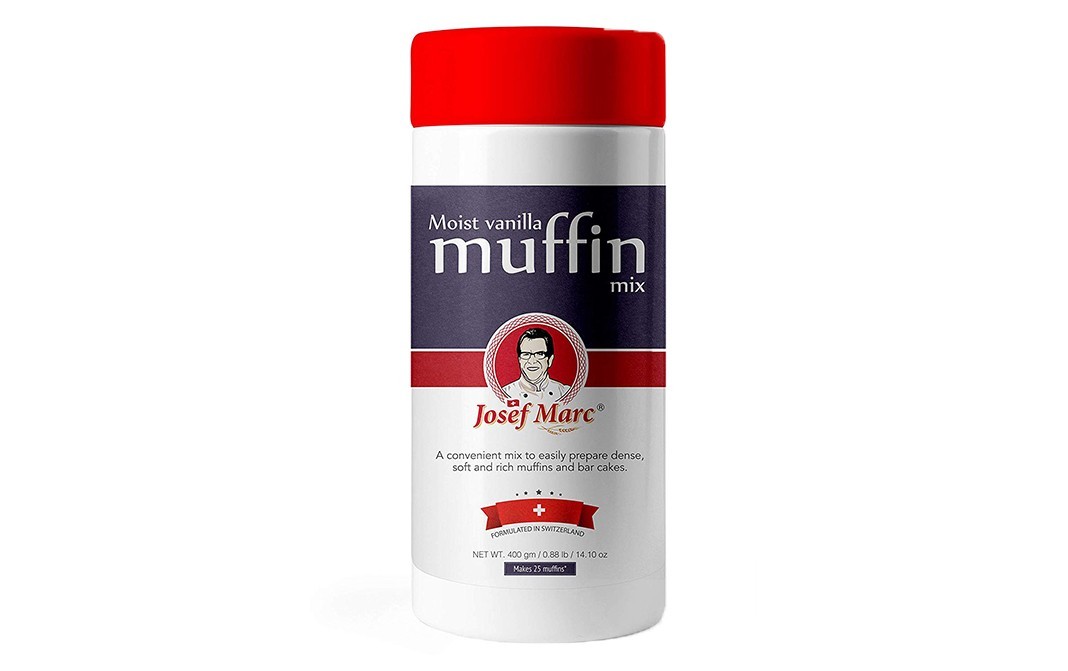 Josef Marc Moist Vanilla Muffin Mix    Plastic Jar  400 grams